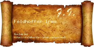 Feldhoffer Irma névjegykártya